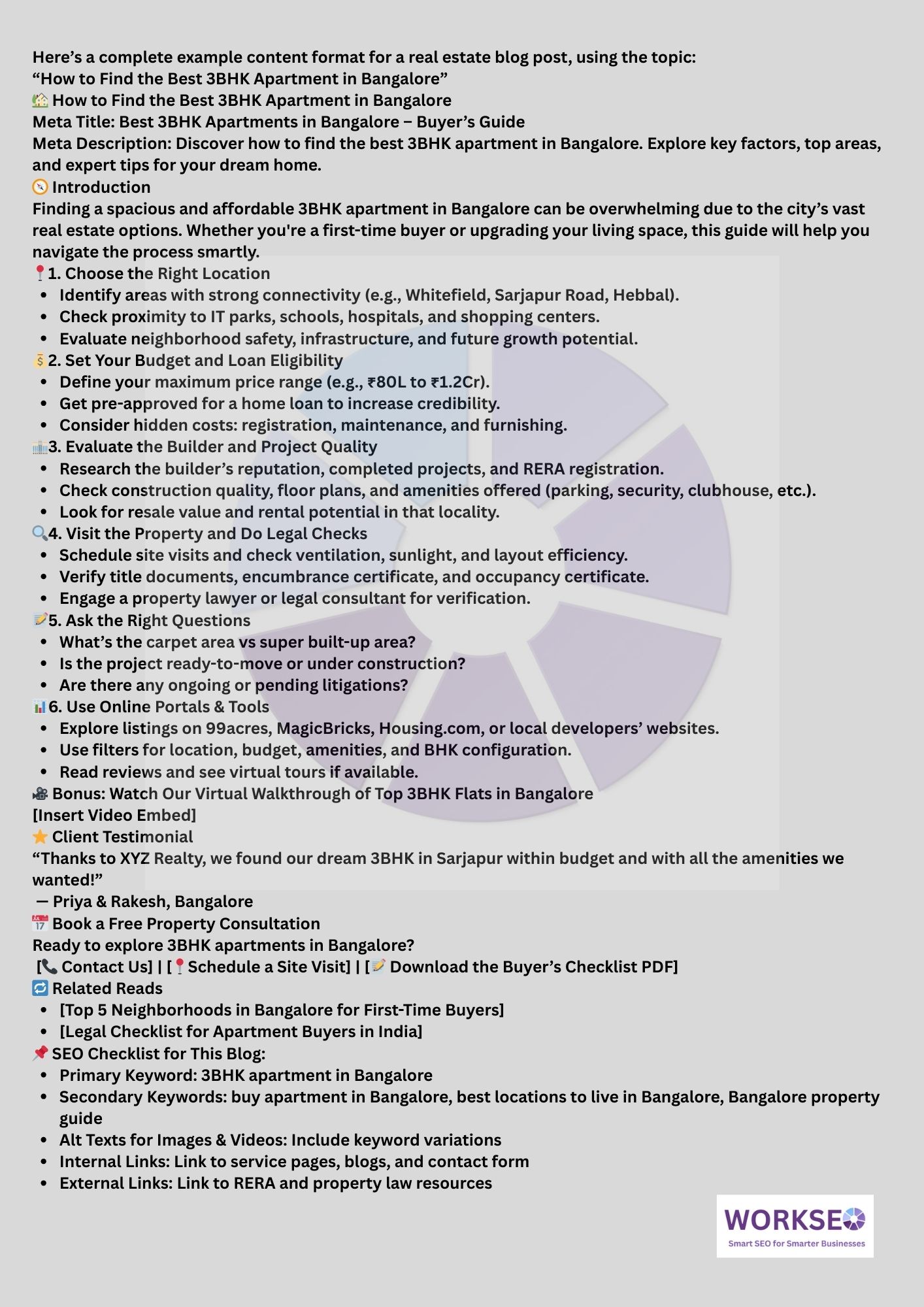 a image shows how to write high quality content