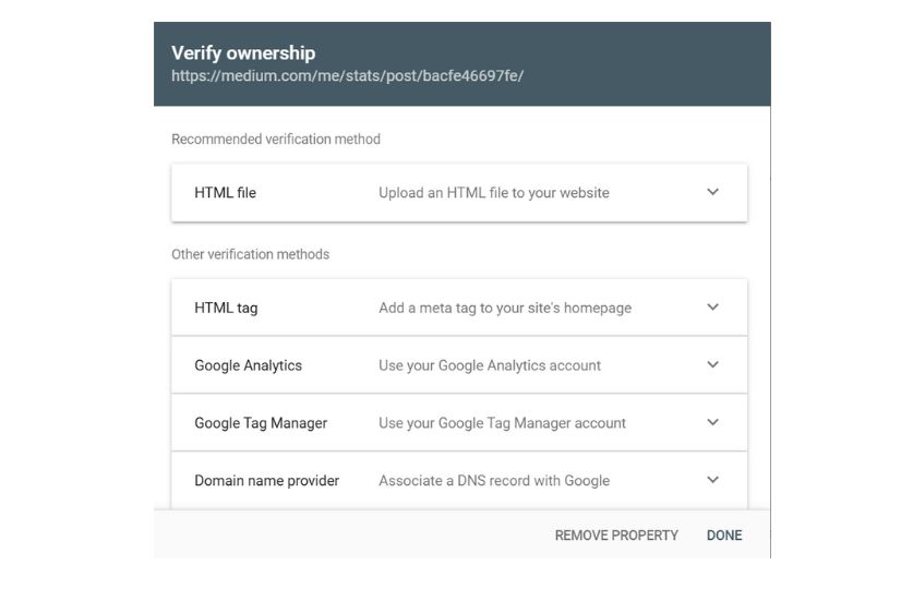 image shows the different type of verification method for GSC