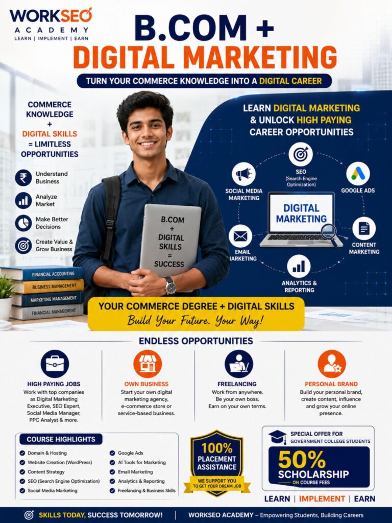 B.Com + Digital Marketing: How Commerce Students Can Build a High-Income Career in 2026